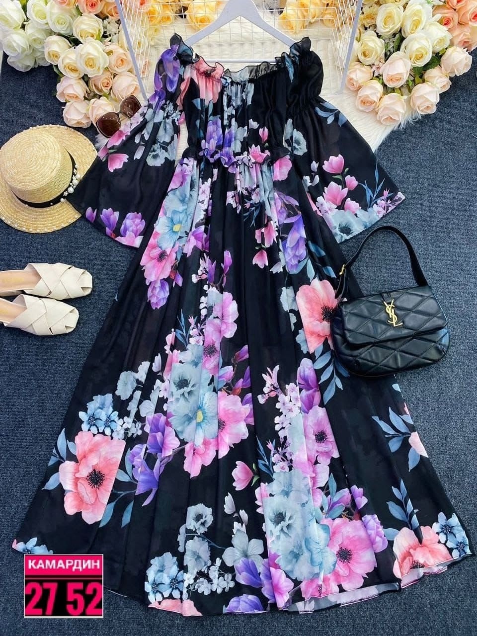 ткань шифон,платье 👗,платье женская,летнее платье в пол,платье нарядное