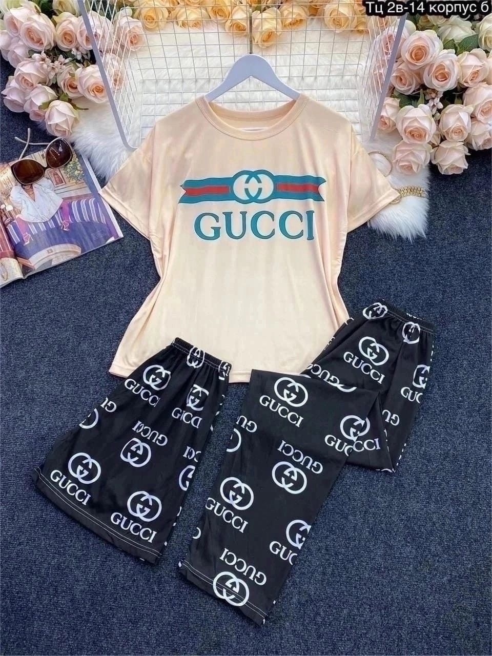 пижама женская тройка,пижама женская,пижама тройка,gucci костюм,пижама домашний одежда