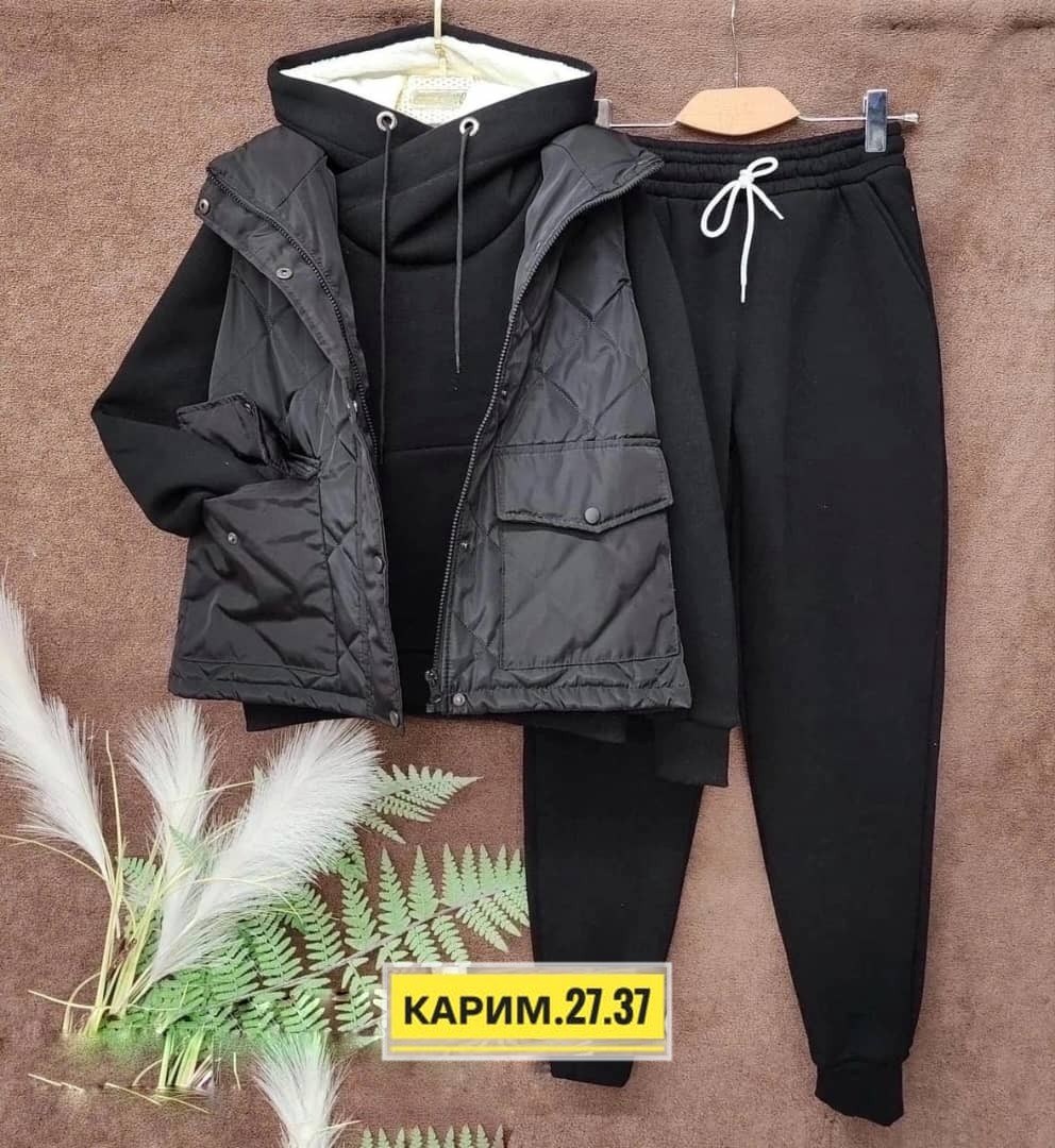 теплый костюм тройка с жилеткой женский,костюм тройка женский,костюм тройка женский с жилетом спортивный,костюм на флисе,костюм тройка