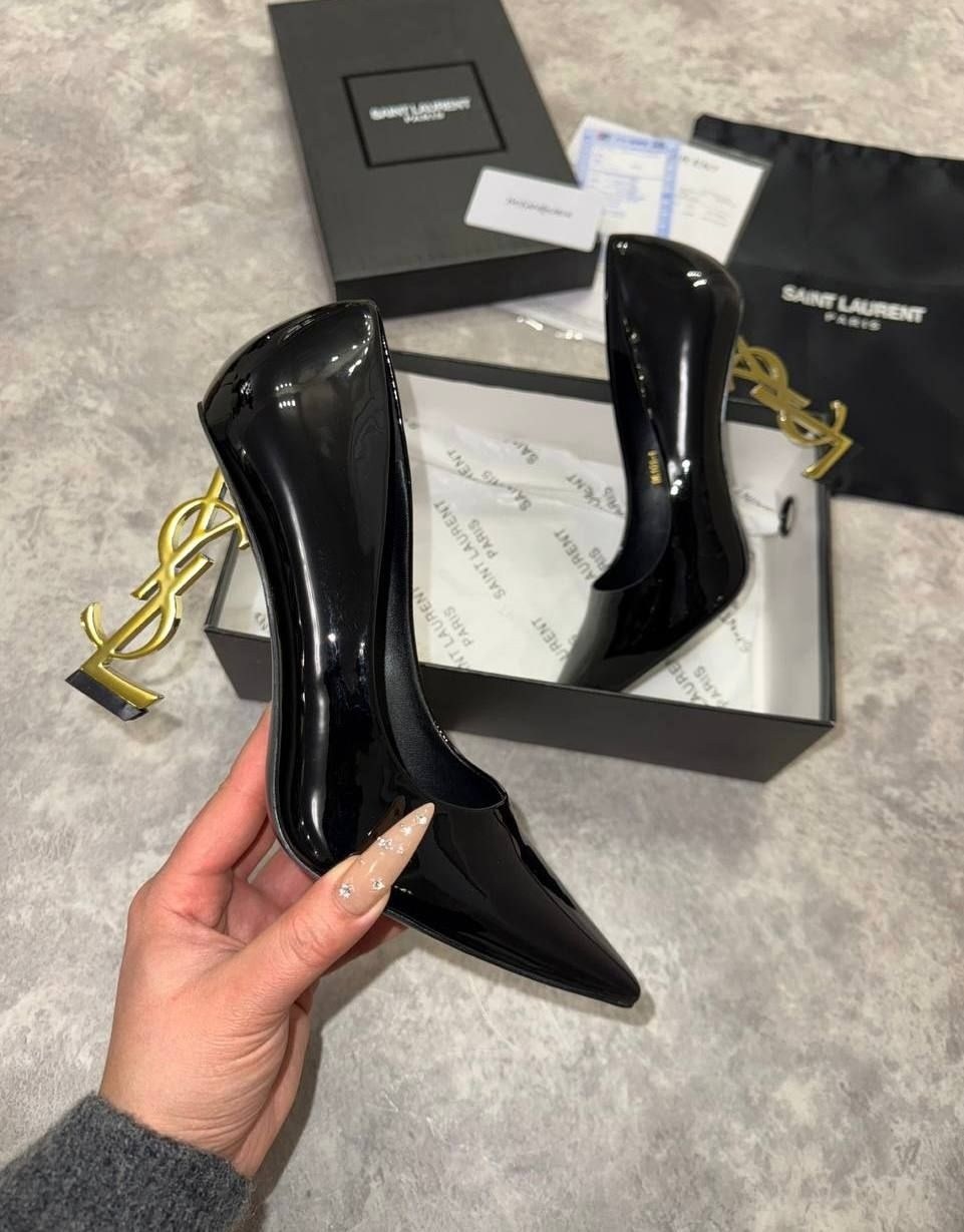 yves saint laurent туфли,туфли-лодочки saint laurent opyum с каблуком кассандра,туфли-лодочки opyum 110 из лакированной кожи saint laurent черный,туфли ив сен лоран,туфли saint laurent