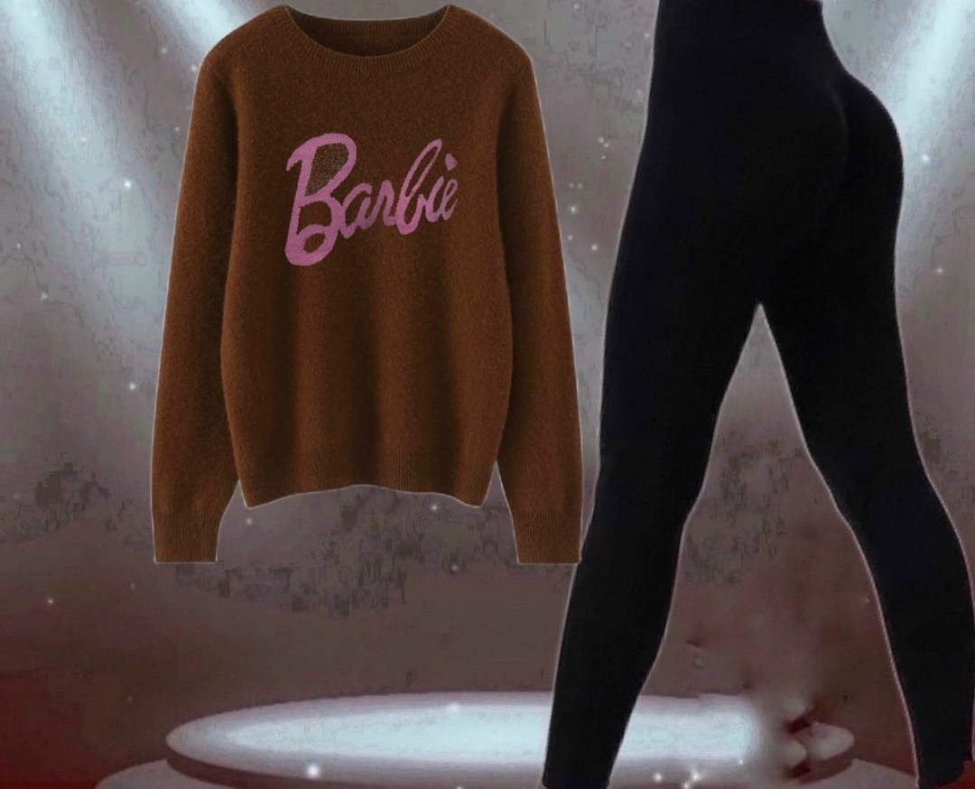свитер оверсайз с надписью barbie,женский свитер,женская кофта,свитер оверсайз,свитер