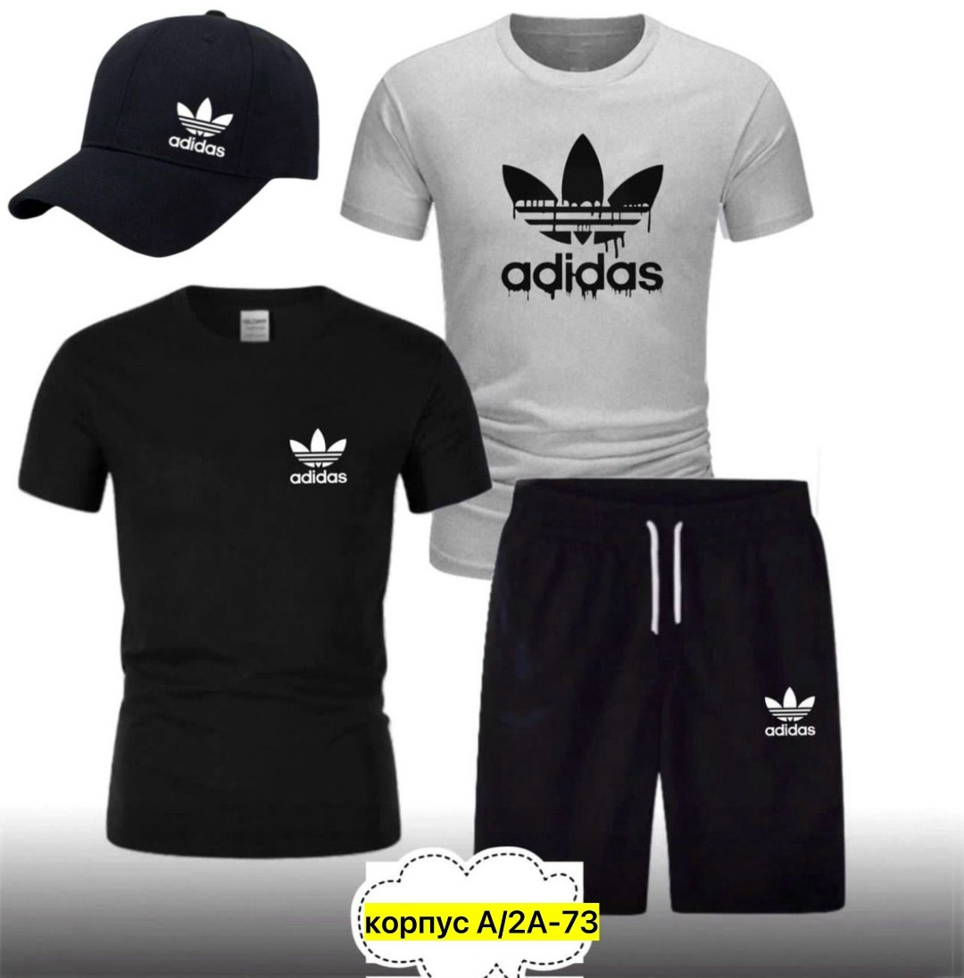 мужские спортивные костюмы,комплект футболок adidas,спортивные костюмы,шорты trefoil adidas