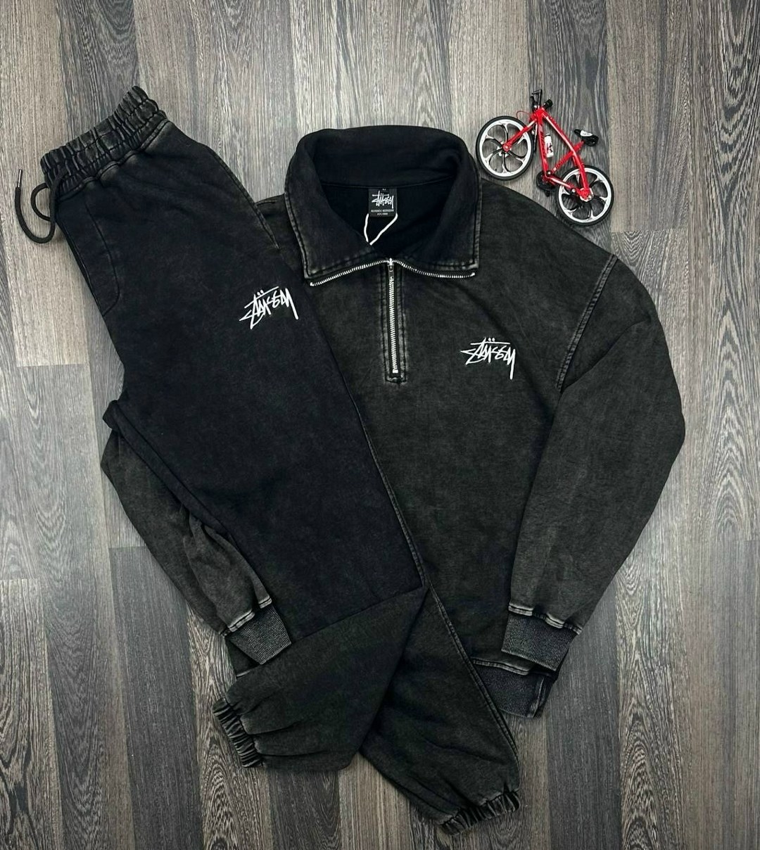 толстовка,толстовки для мужчин,мужская толстовка,stussy logo half zip sweat black,мужская кофта