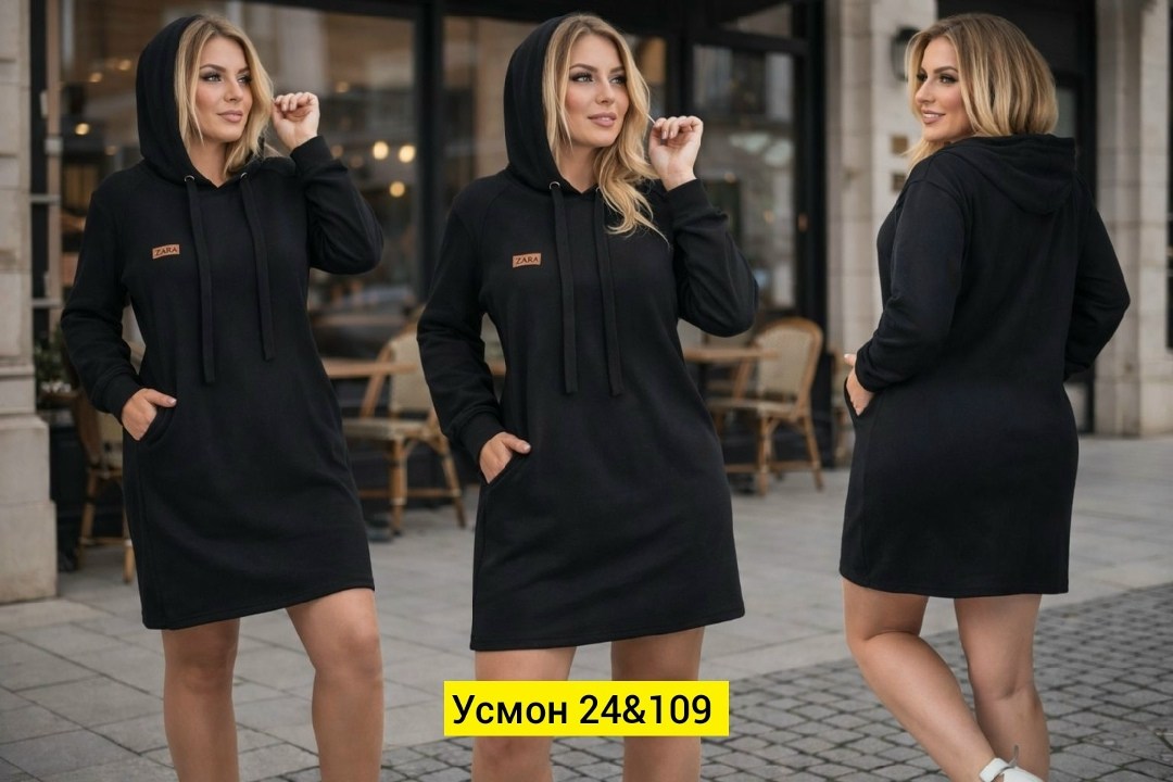 платье женская,платье на флисе,платье теплое,платье женское с капюшоном,платье туника