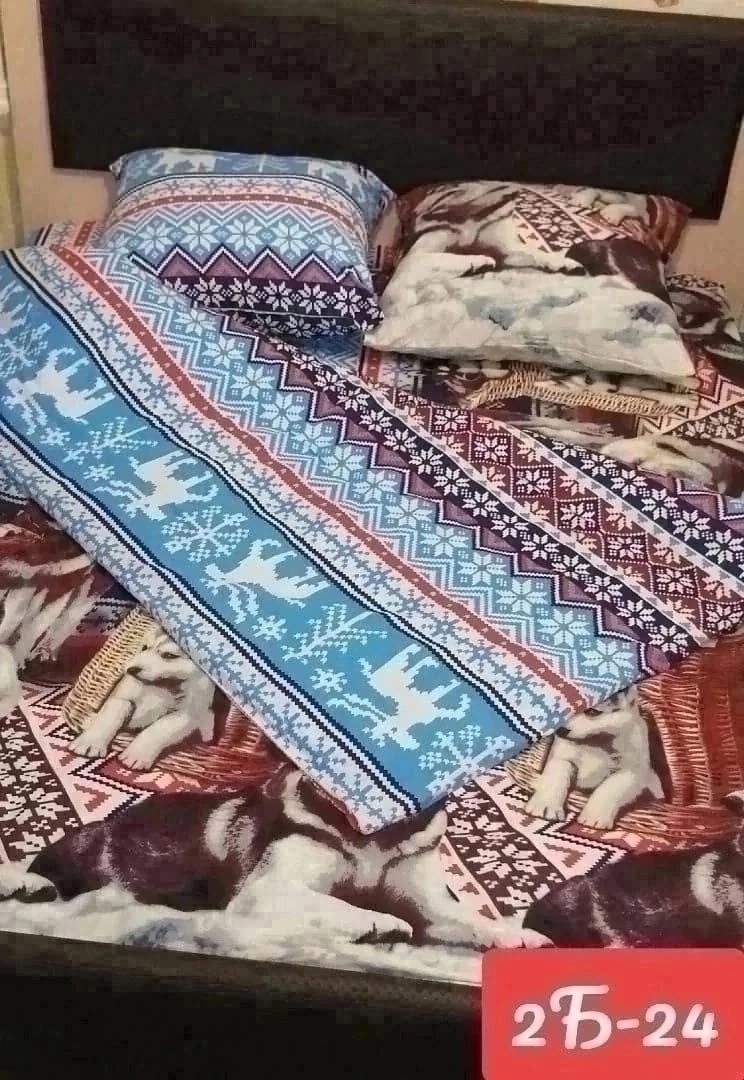 кпб хаски бязь,комплект постельного белья,кпб бязь,комплект постельного белья евро бязь,постельное белье семейный комплект бязь
