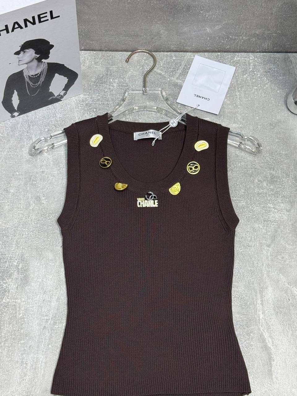 женская майка,balmain трикотажный топ с декоративными пуговицами черный,майка топы,топ женский
