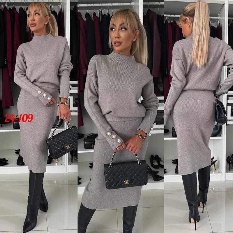 костюм теплый с юбкой миди двойка malax clothes,вязаный костюм с юбкой,костюм с юбкой,женский костюм,юбка и кофта костюм