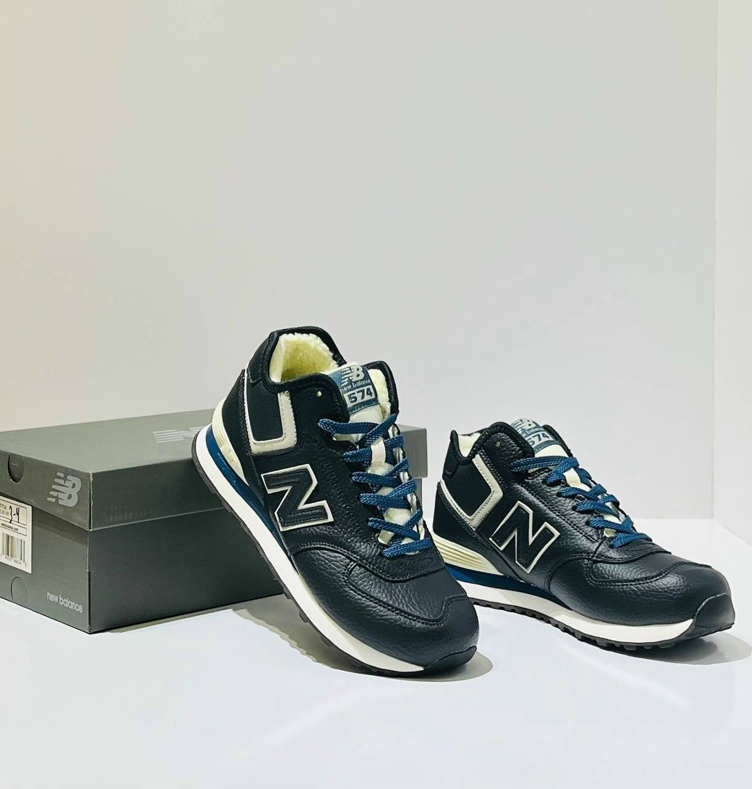 кроссовки зимние new balance 574,кроссовки new balance 574,кроссовки new balance 574 high leather blue с мехом,зимние кроссовки new balance,кроссовки мужские new balance 574