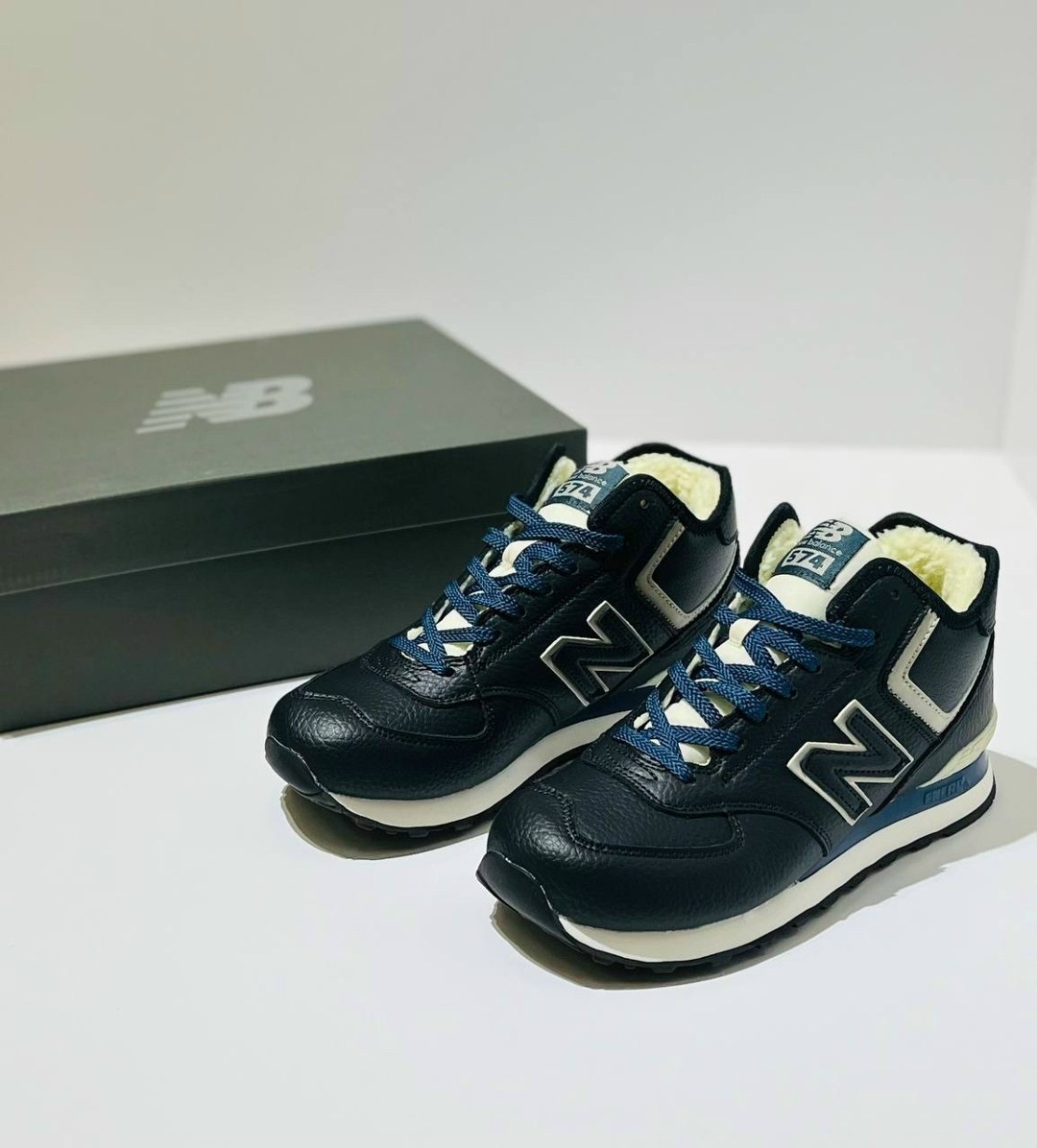 кроссовки зимние new balance 574,кроссовки new balance 574,кроссовки new balance 574 high leather blue с мехом,зимние кроссовки new balance,кроссовки мужские new balance 574