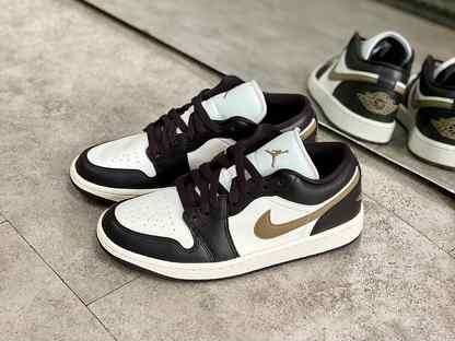 кроссовки air jordan wmns air jordan 1 low 'shadow brown' коричневый,nike air jordan 1 low,air jordan 1 low shadow brown,air jordan 1 low,кроссовки air jordan 1 low