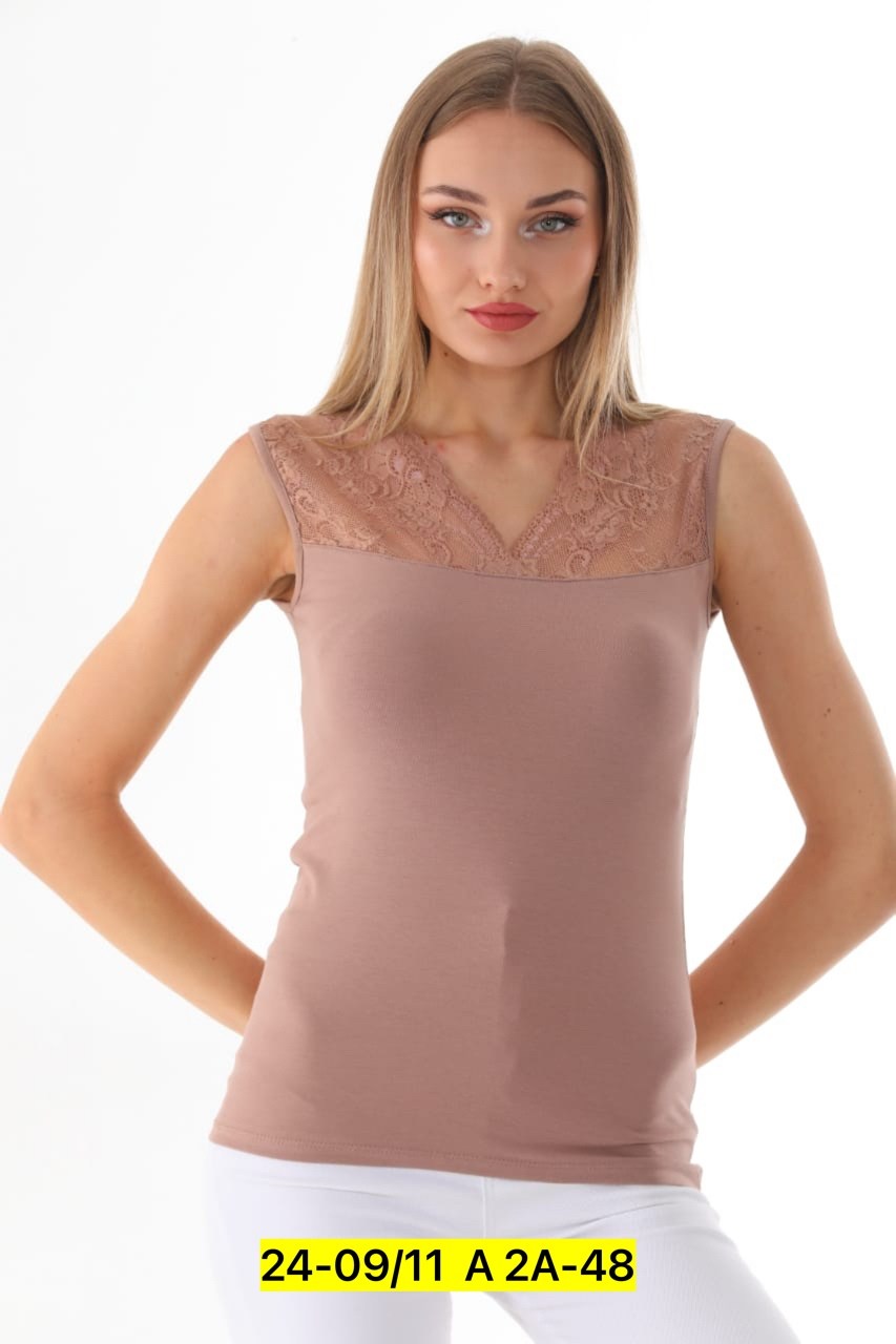 майка женская,женская майка с кружевом,майка с кружевами,майка женская кружевная,трикотажная блузка