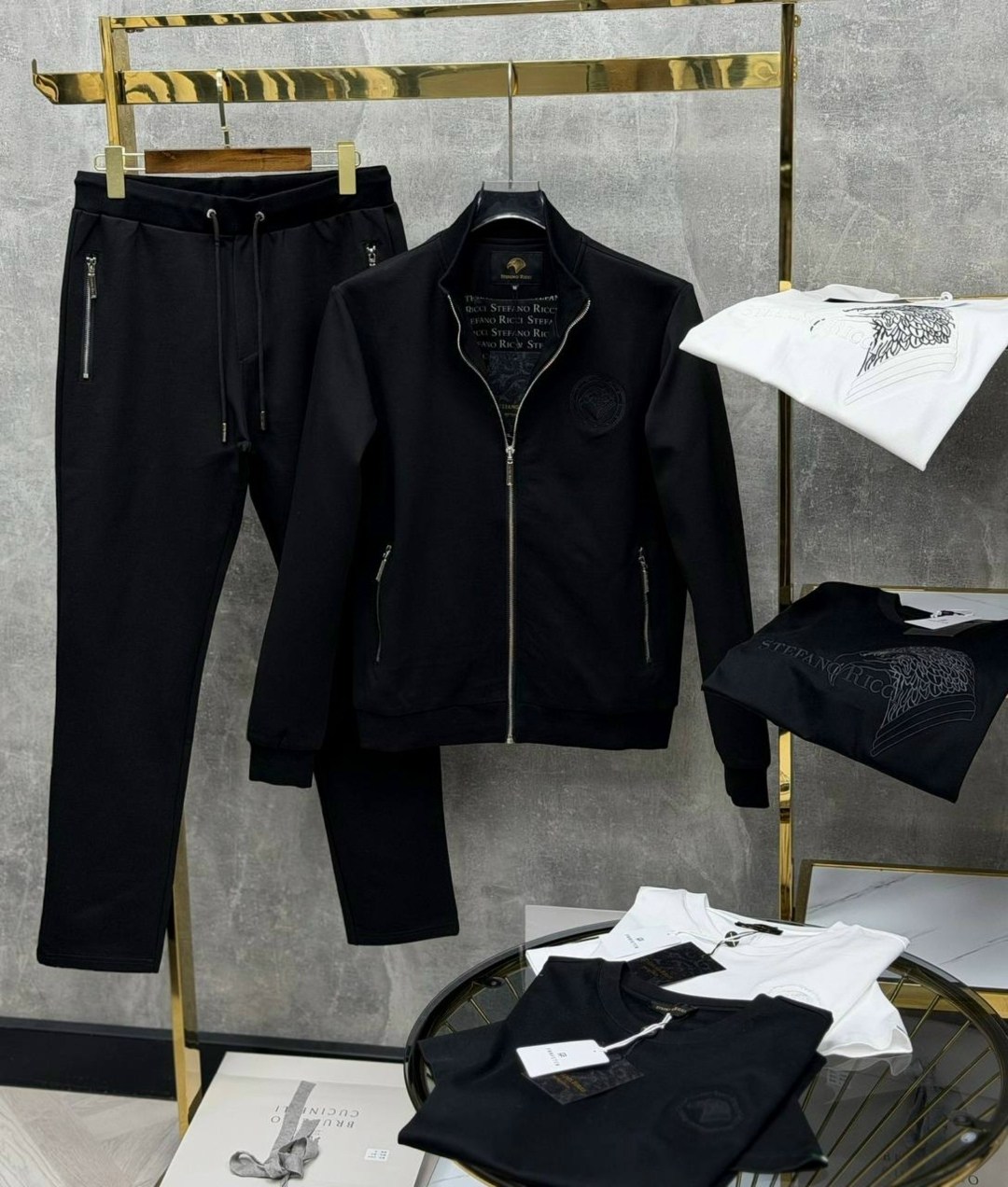 костюм спортивный stefano ricci,спортивный костюм philipp plein,спортивный костюм billionaire,спортивный костюм stefano ricci премиум,костюм спортивный мужской versace повседневный черный