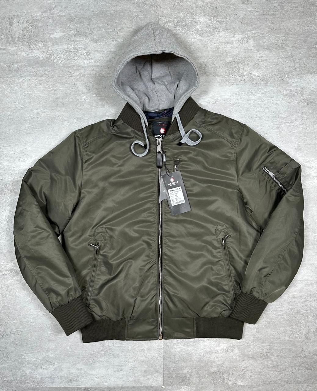куртка alpha industries ma-1 d-tec, зеленый,куртка бомбер,бомбер с капюшоном,куртка мужская бомбер,куртка