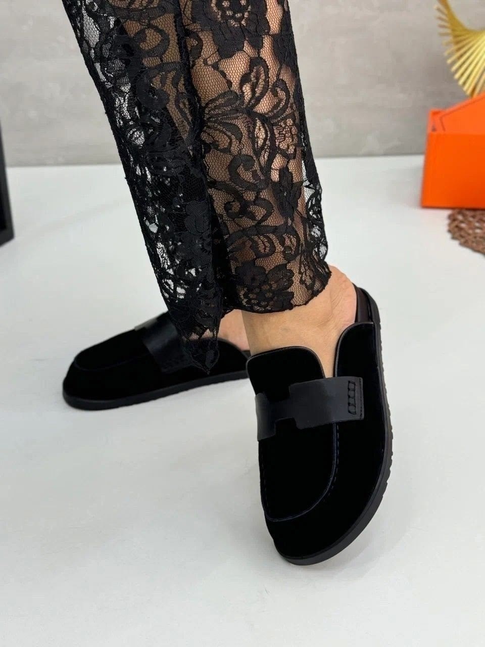 замшевые мюли,,мюли hermes черные,мюли женские,мюли мужские замшевые