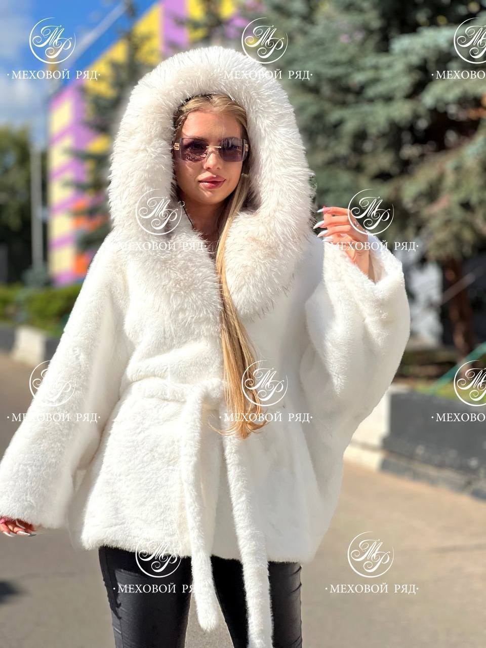 шуба из эко меха под норку,шубка из эко меха,шуба эко мех,шуба из эко норки,белая норковая шуба летучая мышь с капюшоном