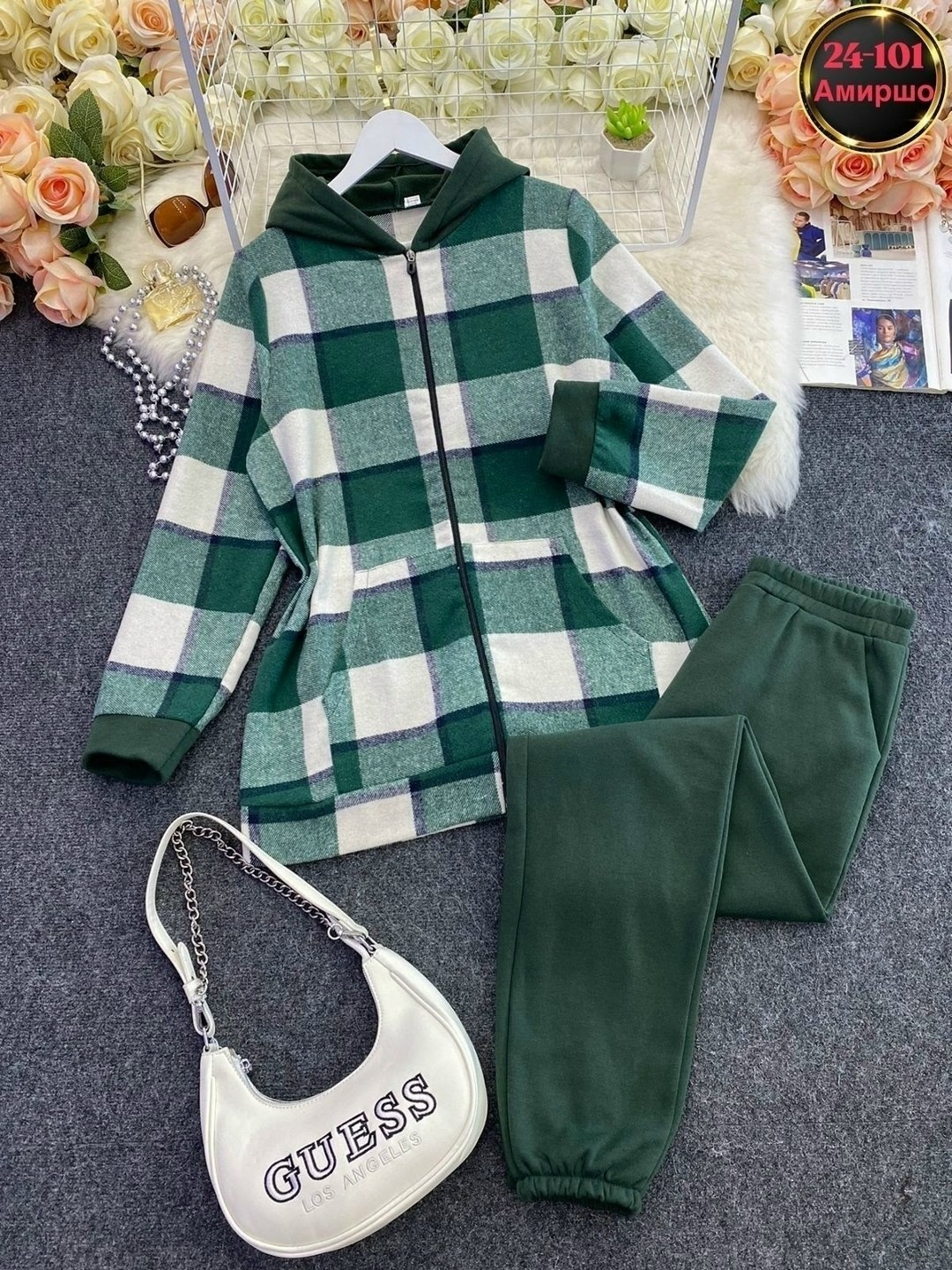 костюм женский,рубашка оверсайз теплая в клетку удлиненная amy store,женский костюм на флисе,костюм женский теплый,костюм женский тройка