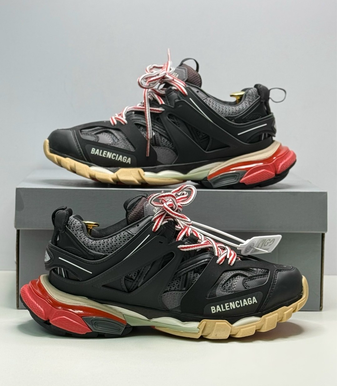 кроссовки balenciaga track trainer black red,кроссовки balenciaga track,кроссовки balenciaga,кроссовки баленсиага трек,кроссовки balenciaga track trainer black red черный