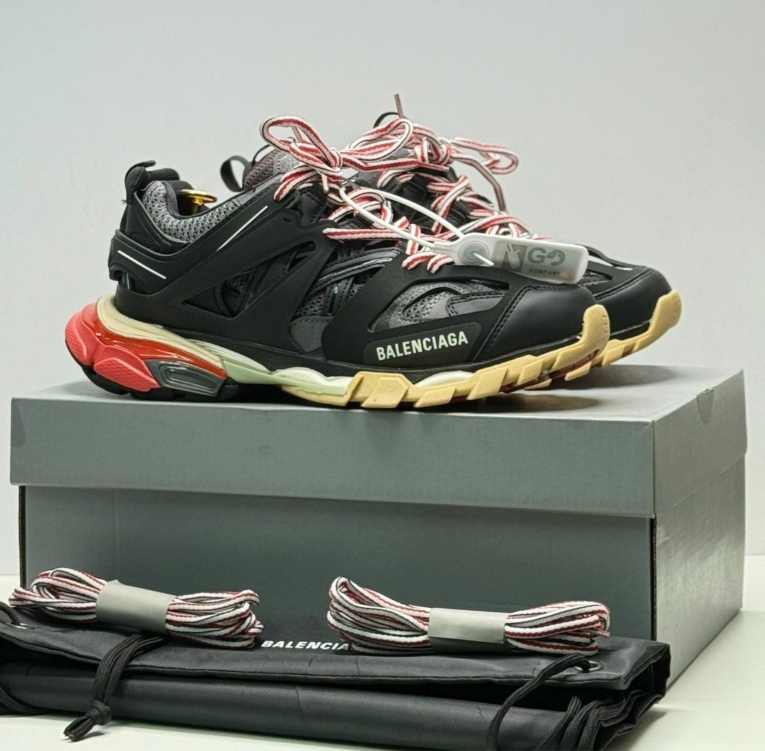 кроссовки balenciaga track trainer black red,кроссовки balenciaga track,кроссовки balenciaga,кроссовки баленсиага трек,кроссовки balenciaga track trainer black red черный