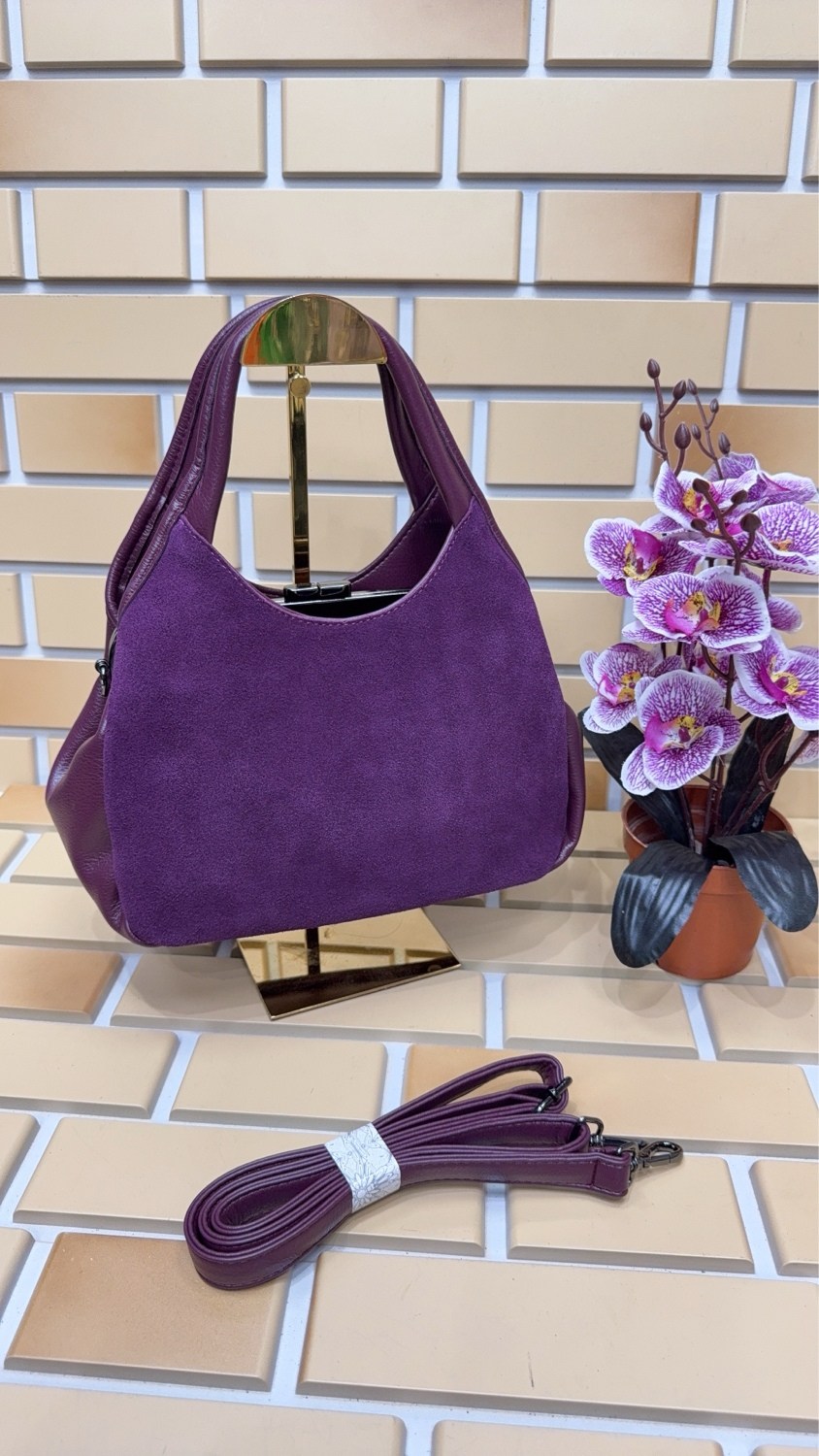 сумка хобо небольшая замшевая gu.sa,сумка замшевая,сумка замшевая женская,женская сумка из натуральной замши,сумка замш