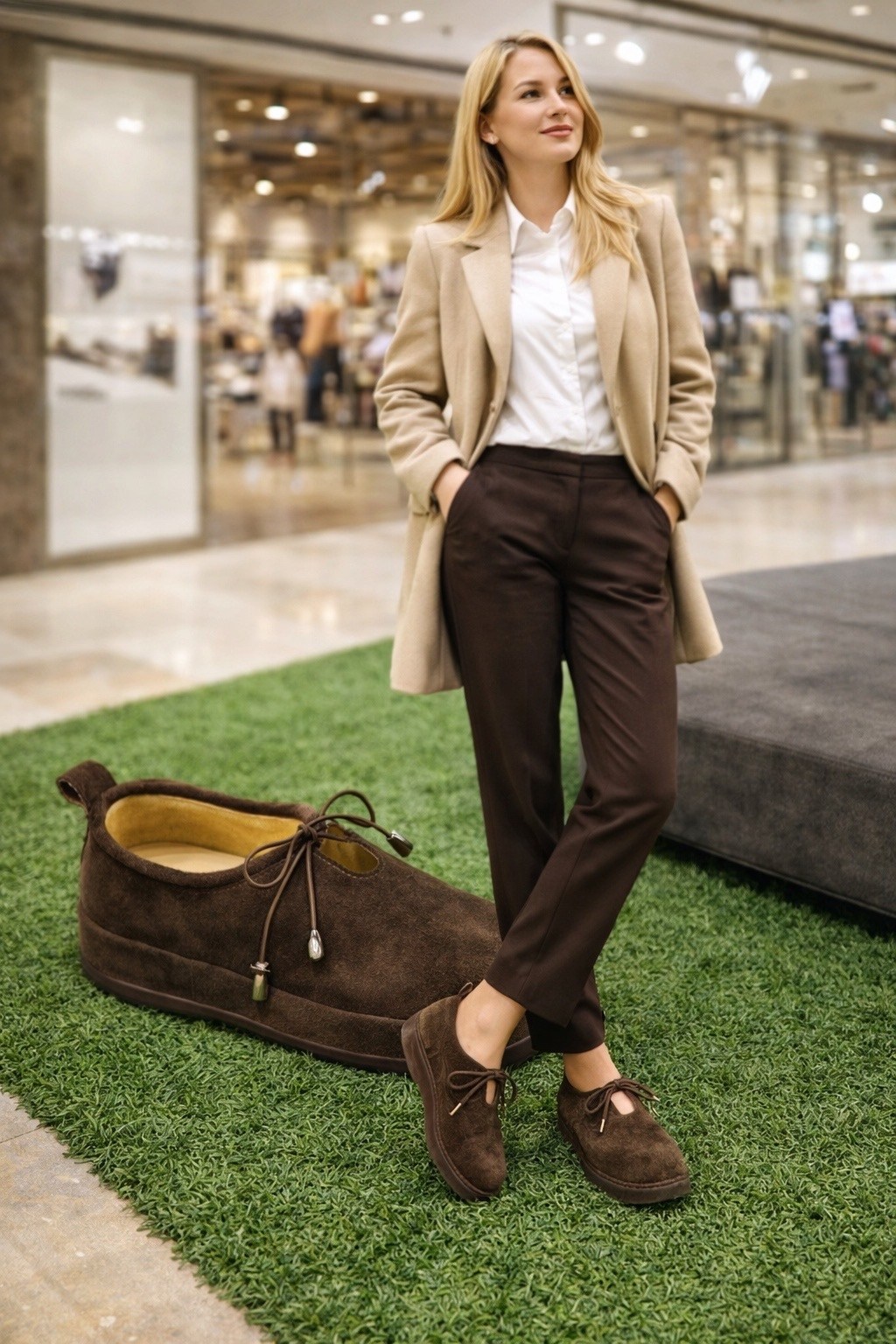 ,теплая ,женская ,коричневая ,suede shoes