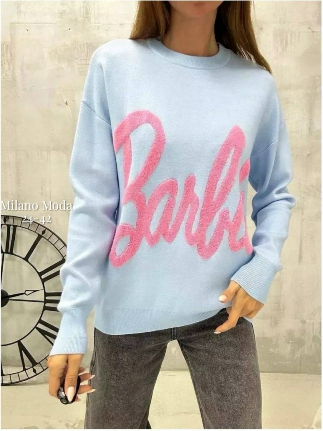 свитер оверсайз с надписью barbie,кофта для барби,свитер оверсайз барби,свитер barbie женский,кофта "барби оверсайз"