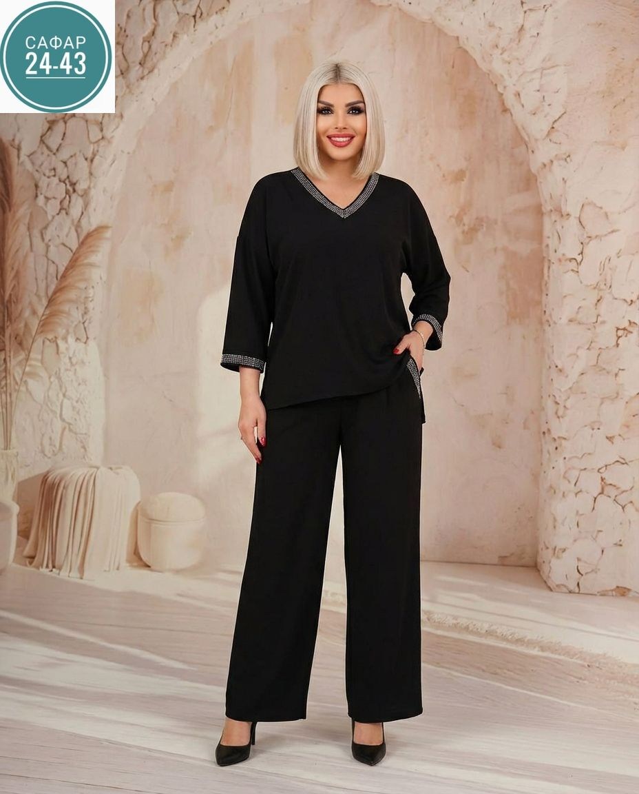 костюм брючный нарядный больших размеров ltmoda 365066989,костюм брючный нарядный больших размеров ltmoda,брючный женский костюм,женские костюмы больших размеров,брючный костюм с туникой женский