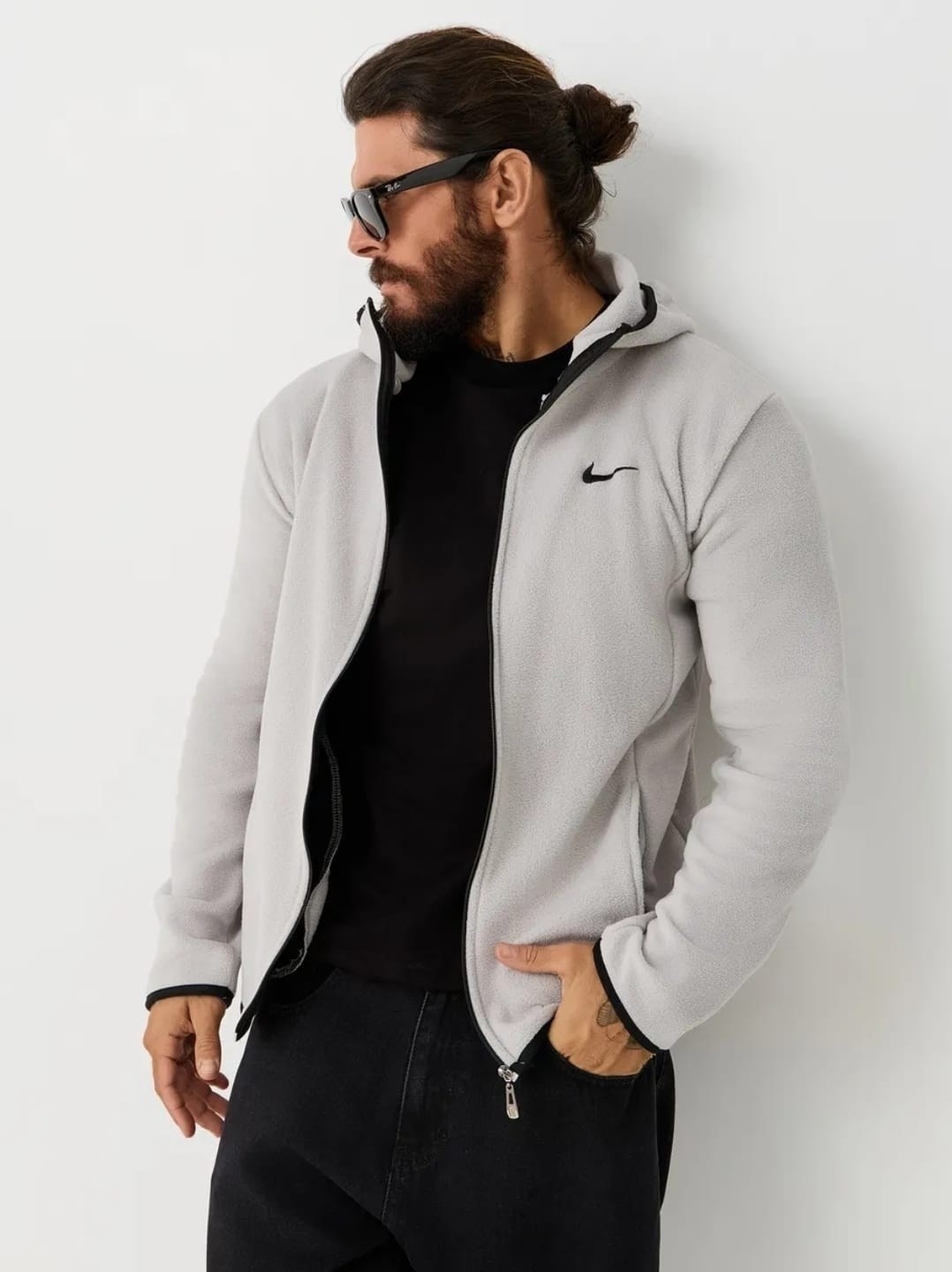 флисовая толстовка,серая мужская толстовка nike,спортивный костюм на флисе nike,толстовка nike,мужская толстовка nike