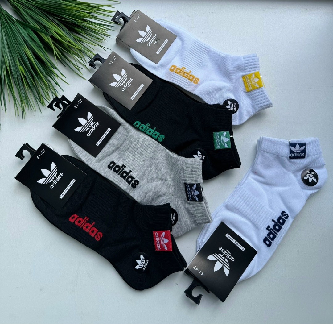 белые короткие носки адидас,носки короткие спортивные набор,носки мужские adidas,носки адидас,носки мужские