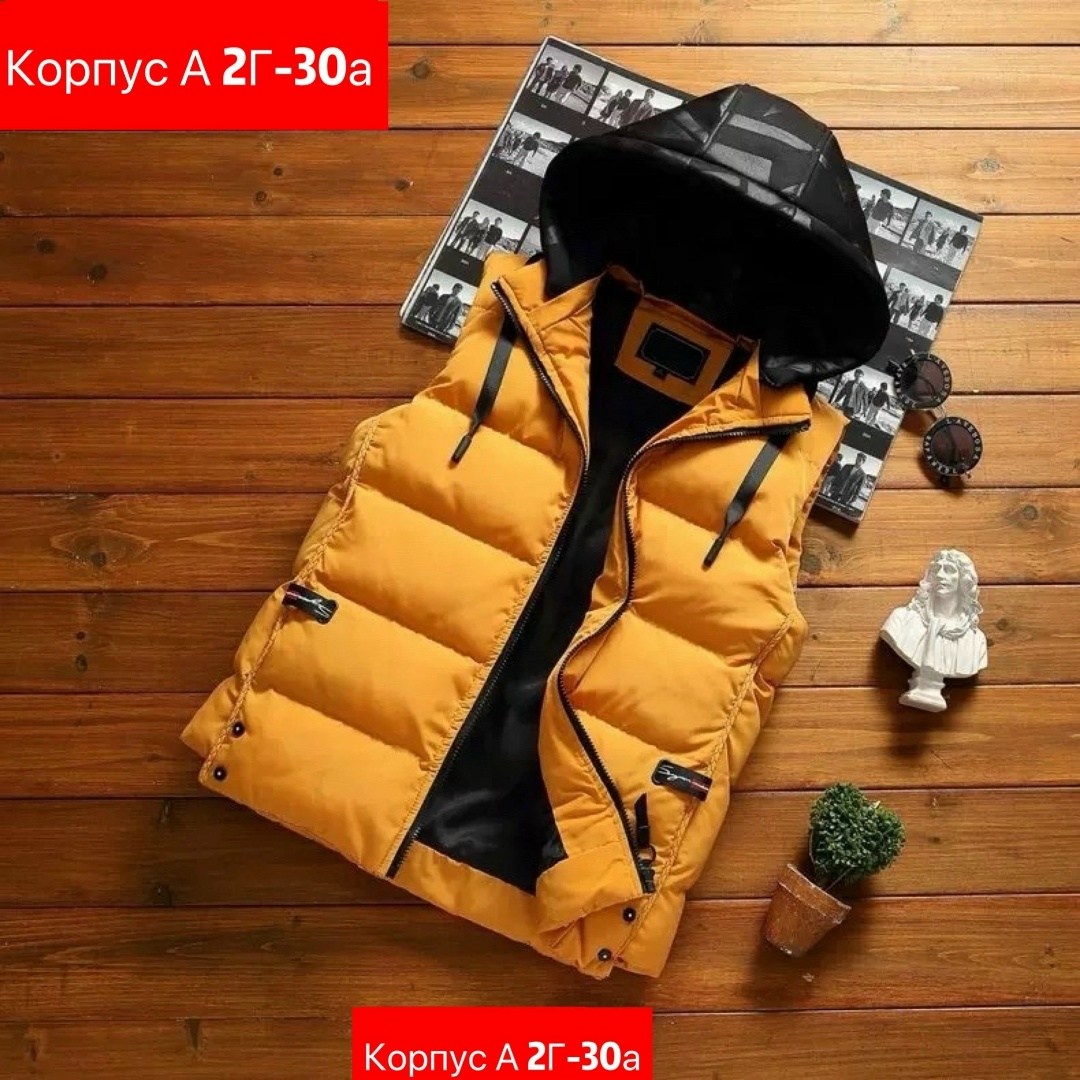 жилет с капюшоном,жилет повседневный,жилет,жилет с капюшоном мужской,теплый жилет