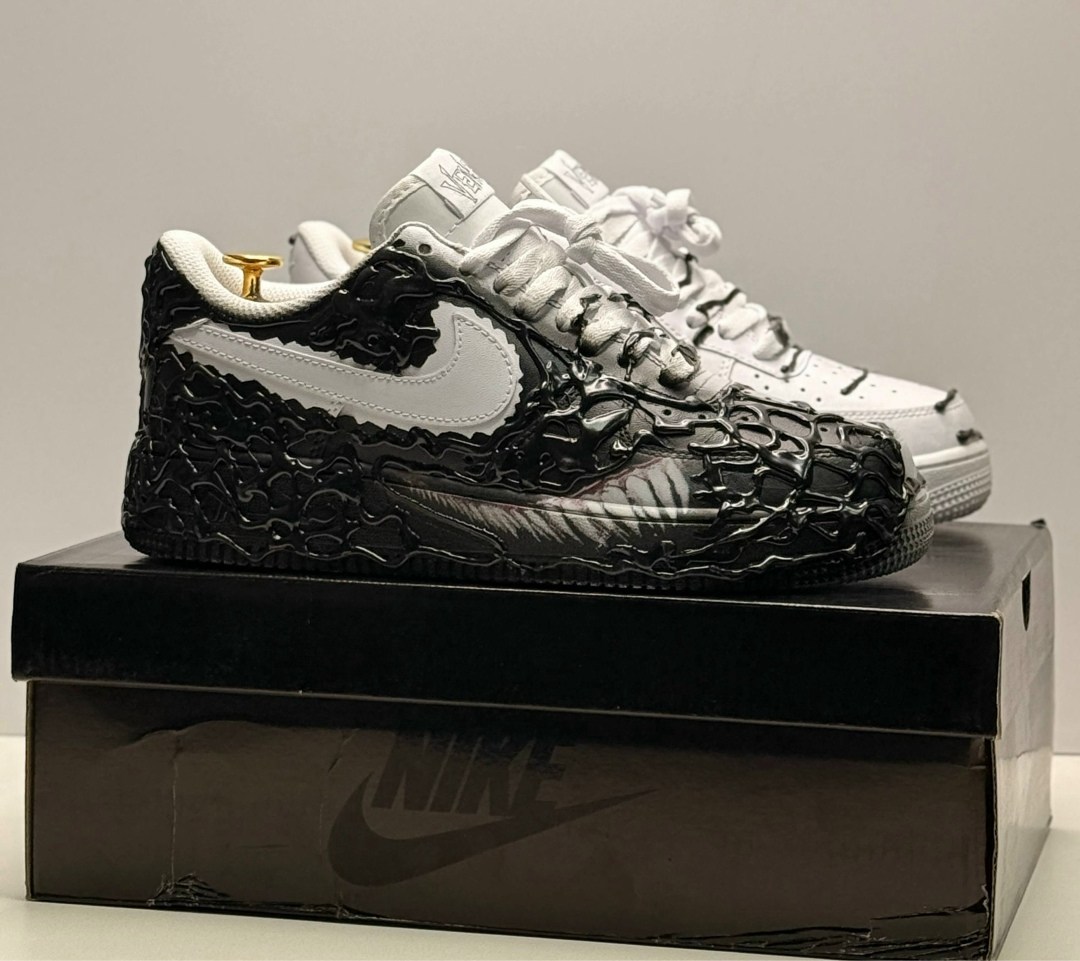 кроссовки найк веном,nike кроссовки,nike airforce 1 venom customize shoes,кроссовки,кастомные кроссовки