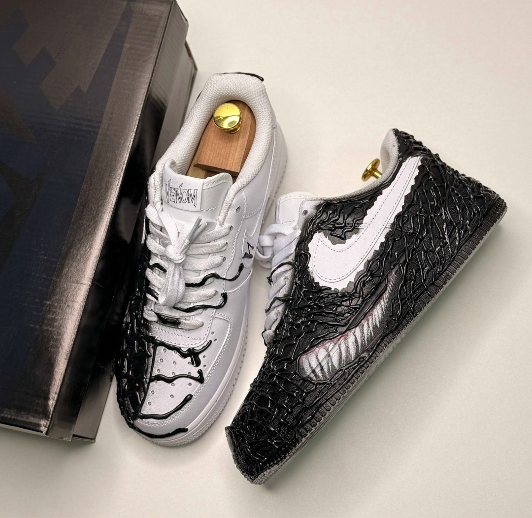 кроссовки найк веном,nike кроссовки,nike airforce 1 venom customize shoes,кроссовки,кастомные кроссовки