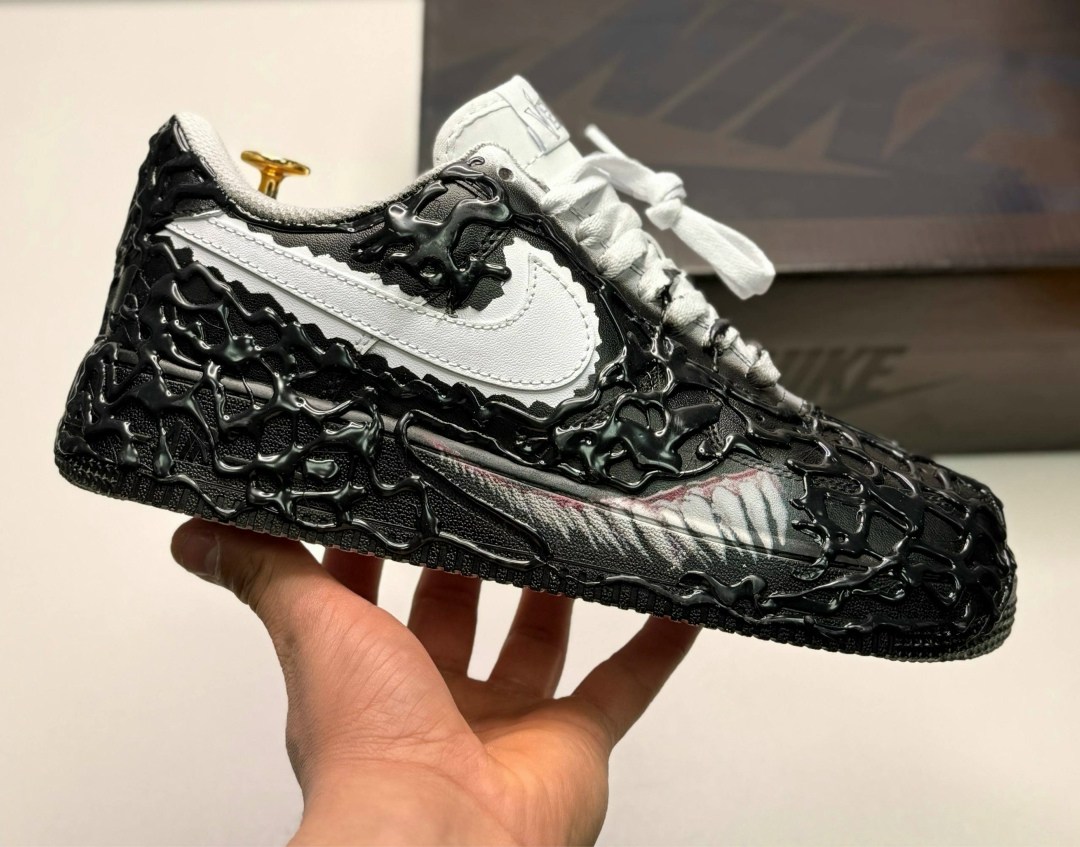кроссовки найк веном,nike кроссовки,nike airforce 1 venom customize shoes,кроссовки,кастомные кроссовки