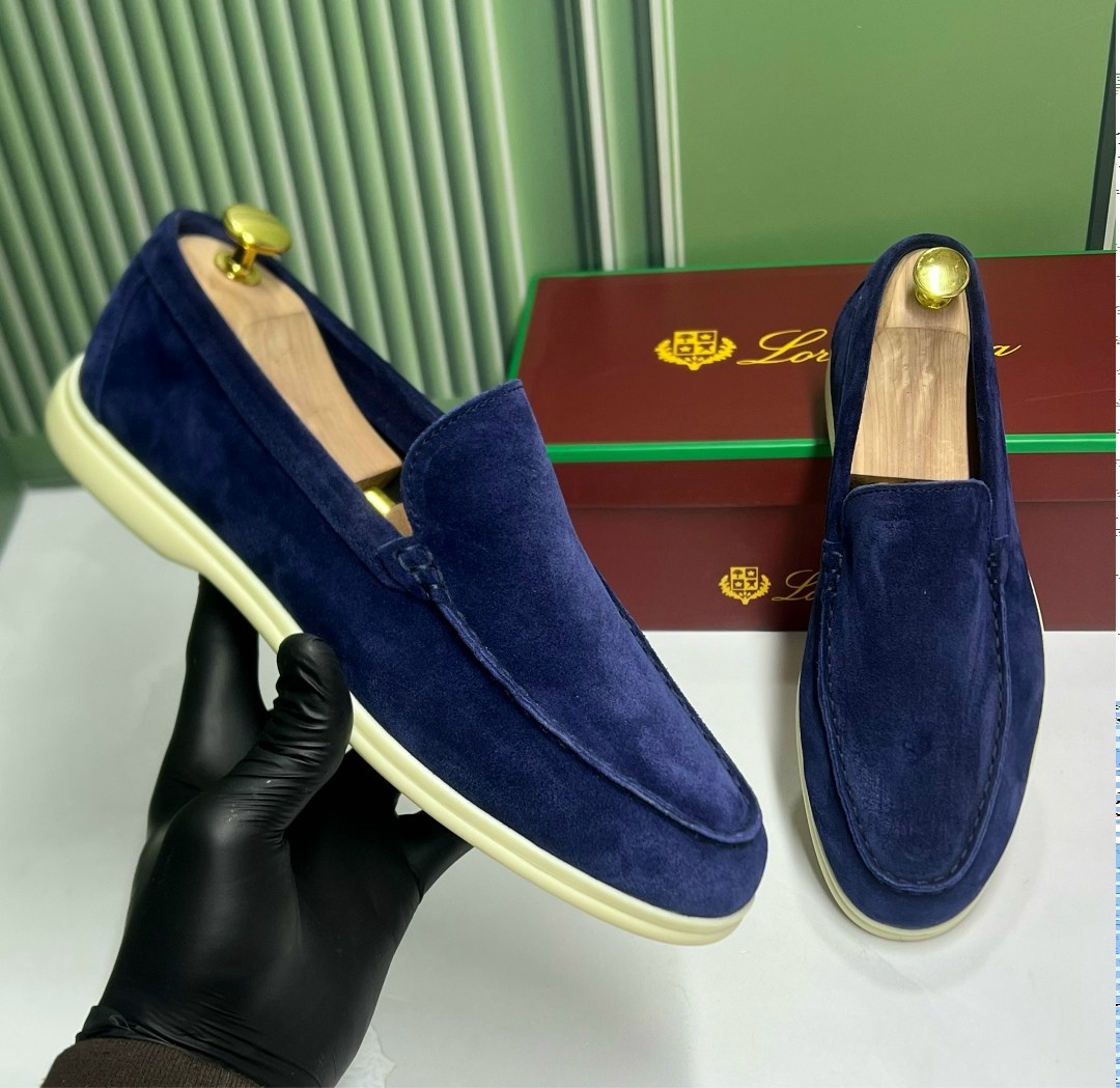 лоферы мужские loro piana,лоферы loro piana summer walk синие,лоферы loro piana,loro piana темно-синие замшевые туфли для женщин,лоферы loro piana summer walk