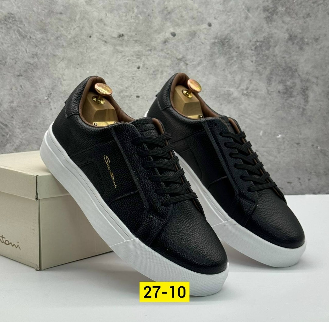 ,мужские кеды santoni,кеды мужские santoni черные,кеды для мужчин кожа,мужские кеды