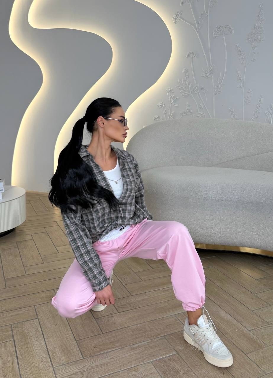 костюм с вб,брюки джоггеры,толстовка укороченная с капюшоном xtz streetwear цвет розовый,штаны оверсайз