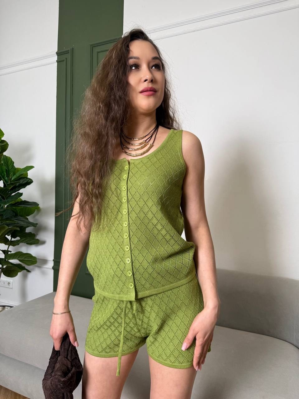 пижама с шортами женская,пижама комплект,пижама женская,женский костюм с шортами,шорты вязаные