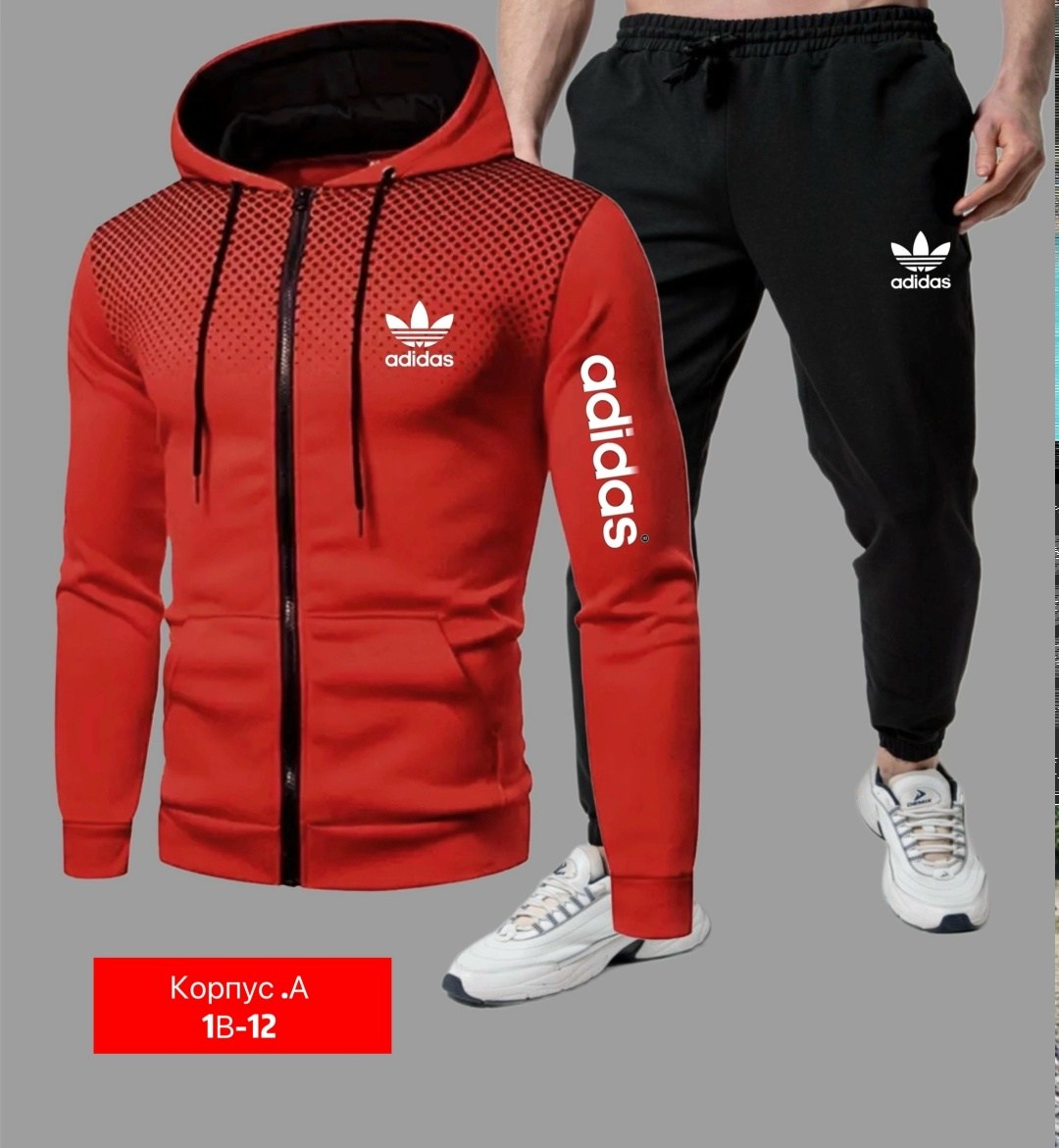 мужской спортивный костюм adidas,мужской спортивный костюм adidas черно красный,мужские спортивные костюмы,спортивные костюм,костюм повседневный спортивный