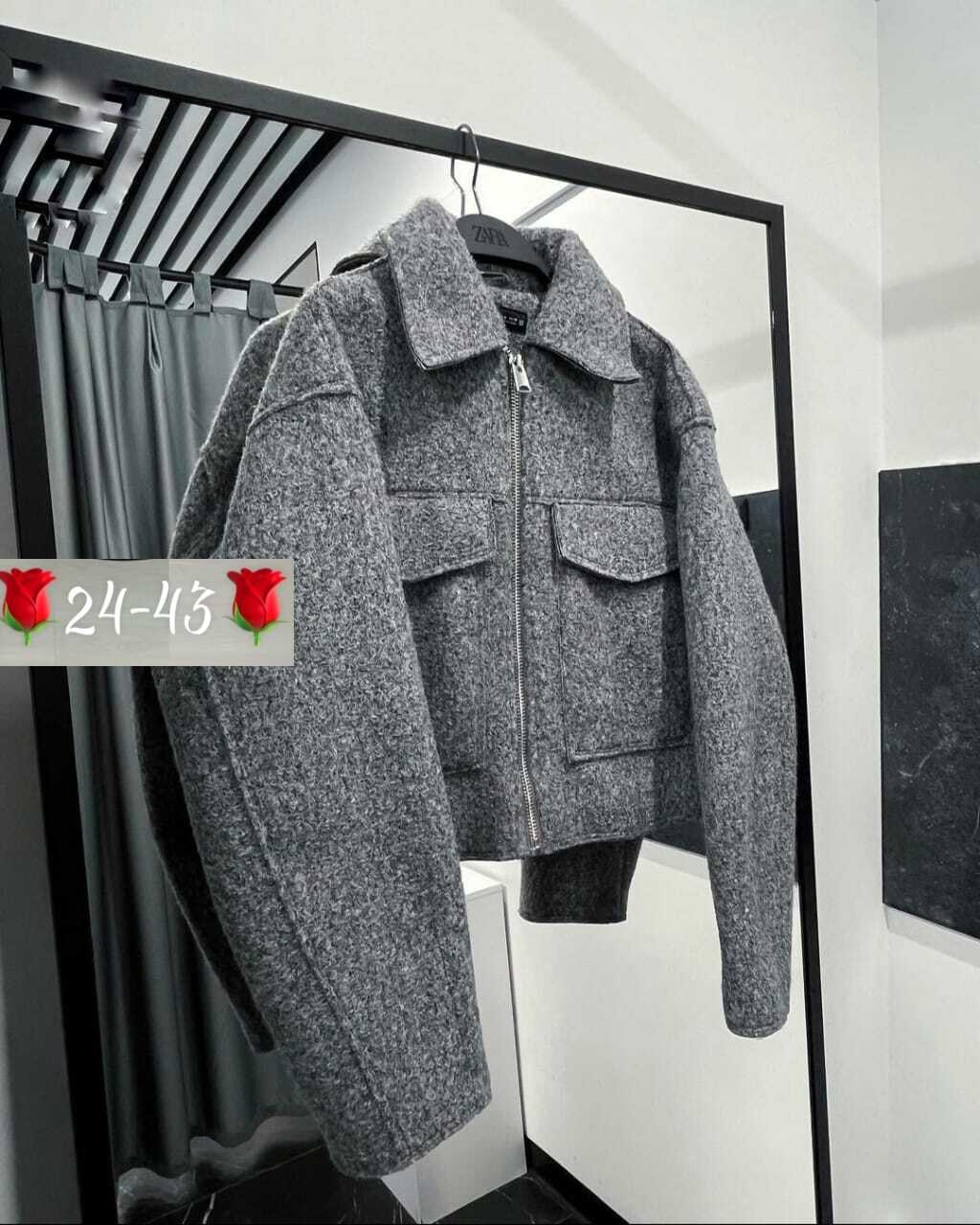 куртка женская,короткая куртка из букле zara серый,шерстяная куртка,куртка пальто,женская демисезонная куртка