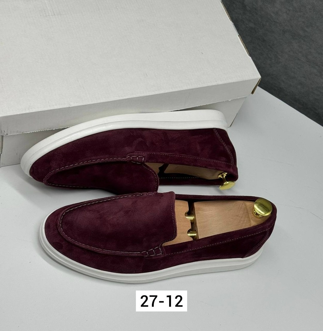 ,лоферы loro piana,бордовые лоферы,замшевые лоферы,loro piana бордовые лоферы
