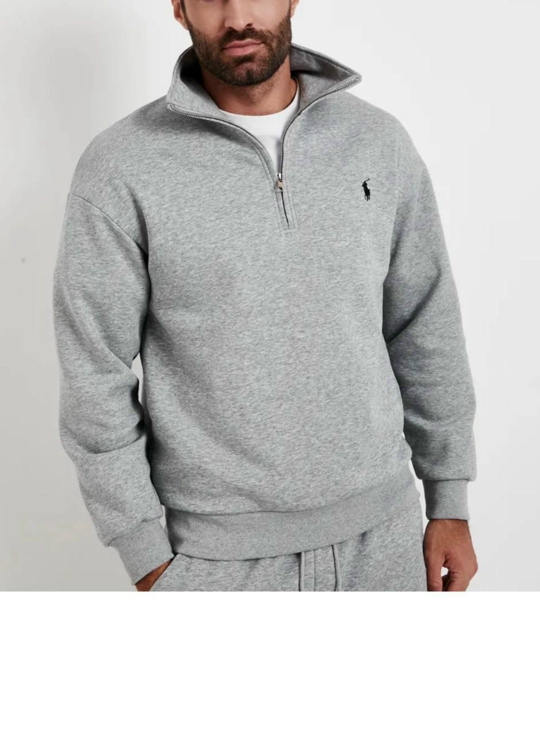 джемпер polo ralph lauren vintage fleece quarter zip sweat,мужской серый свитер от polo ralph lauren,polo ralph lauren джемпер,polo ralph lauren cruise fleece grey quarter zip,кофта поло
