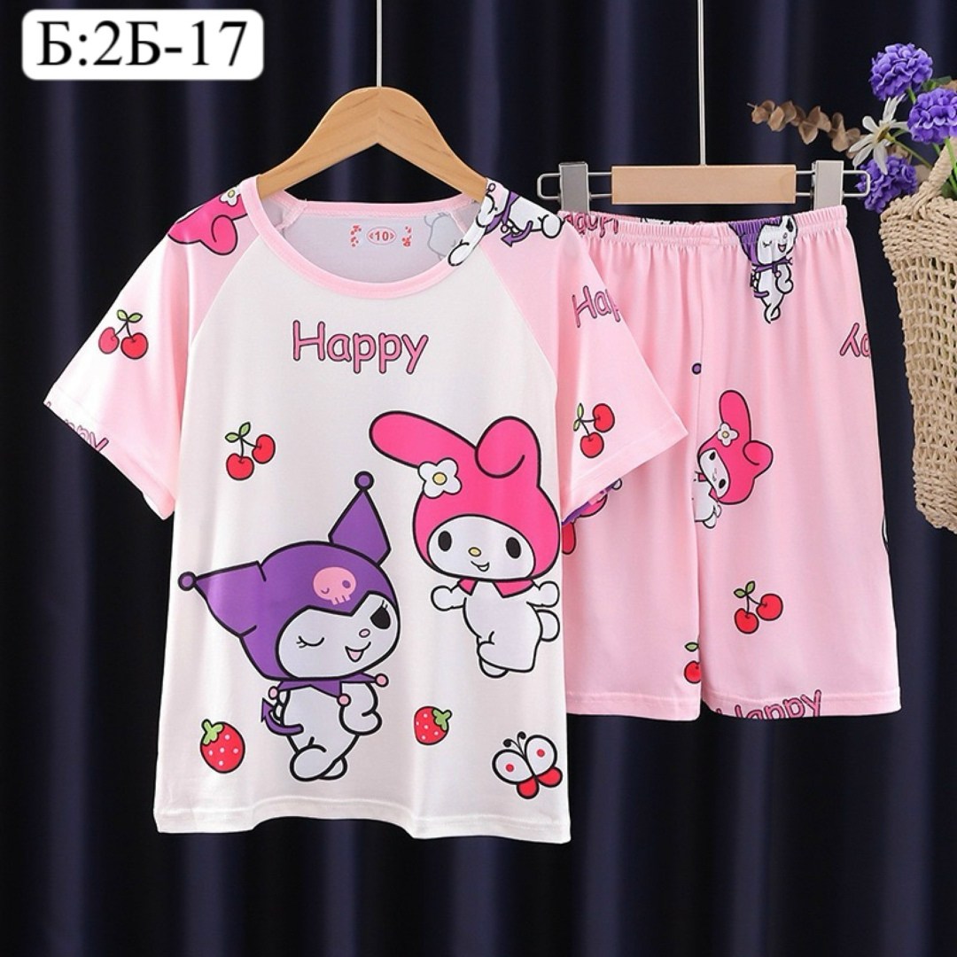 детская пижама sanrio,пижама для девочек,пижама с санрио,детская летняя пижама,комплект пижама