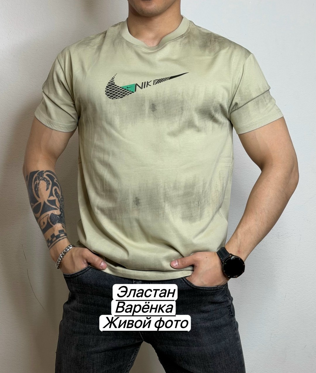 мужская футболка,футболка хлопок nike варенка,футболки для мужчин,футболка зелено,футболка