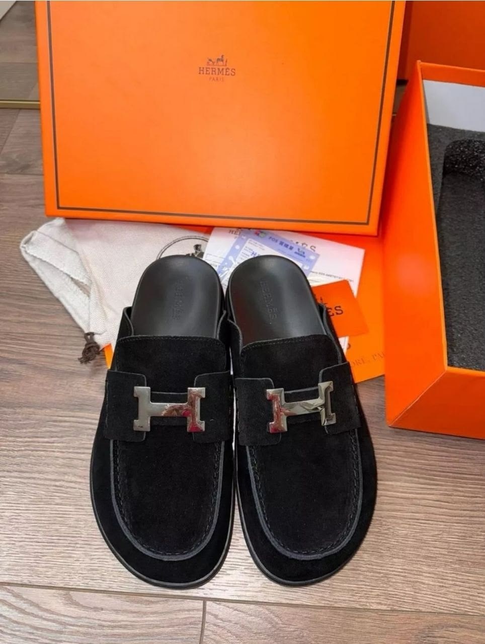 ,мюли hermes,мюли замшевые,мюли женские,шлепки женские