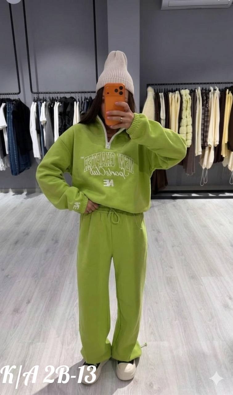 спортивный костюм двойка sporty&rich w suits,спортивный костюм двойка sporty&rich w suits цвет желтый лимонный,спортивный костюм женский,костюм спортивный на молнии палаццо с кулиской 05mrk цвет желты
