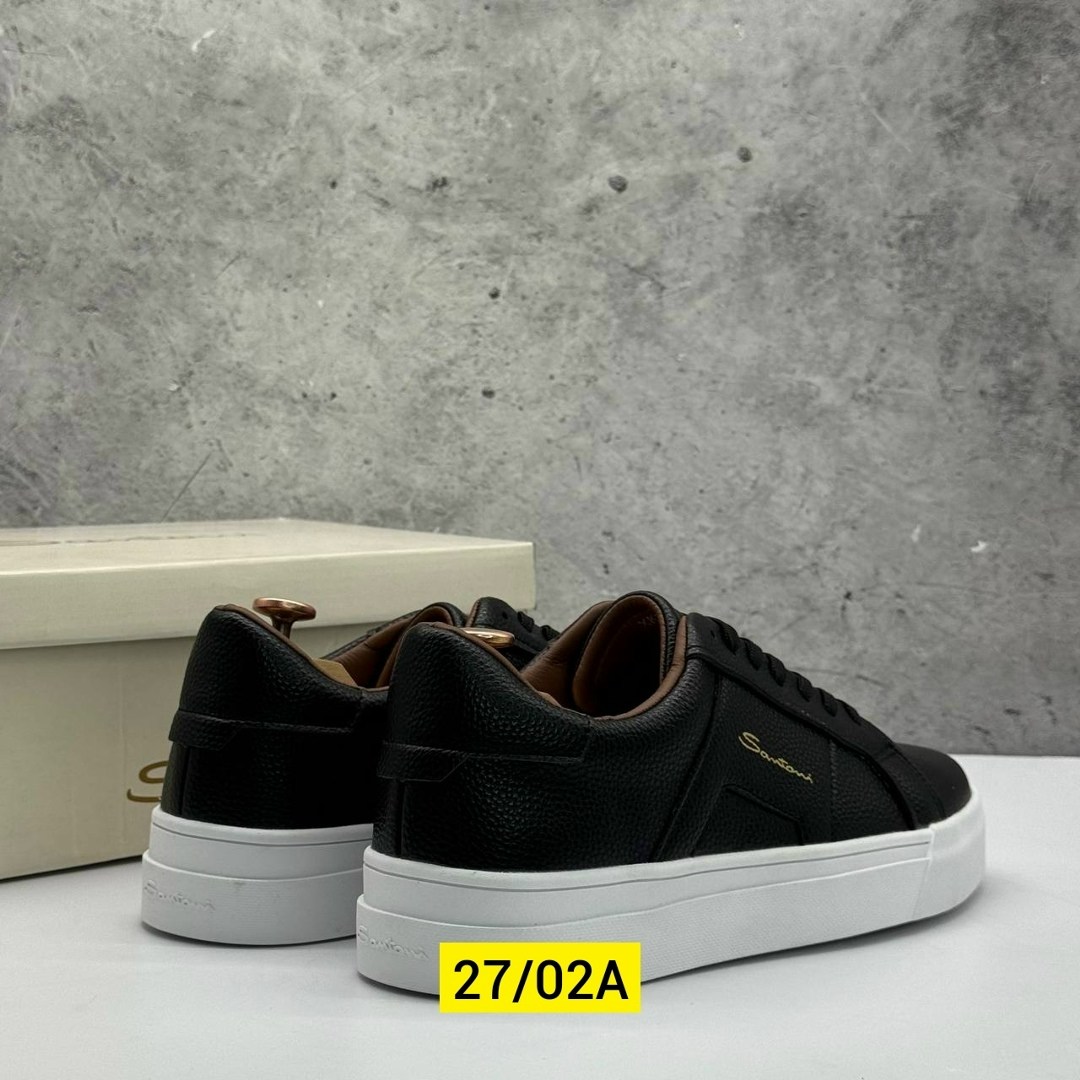 мужские кеды santoni,мужские кеды,кеды мужские кожаные,кеды мужские santoni черные,мужская