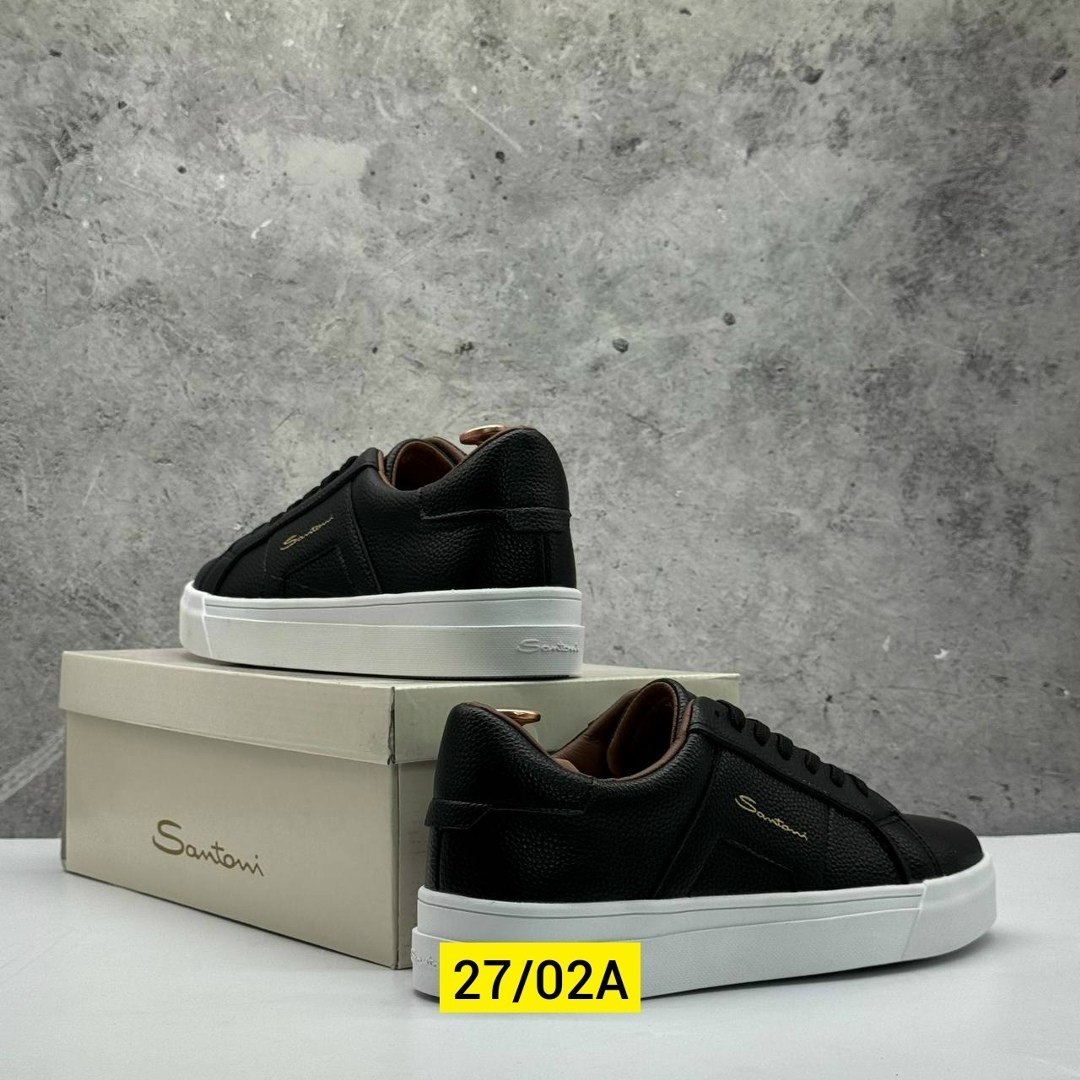 мужские кеды santoni,мужские кеды,кеды мужские кожаные,кеды мужские santoni черные,мужская