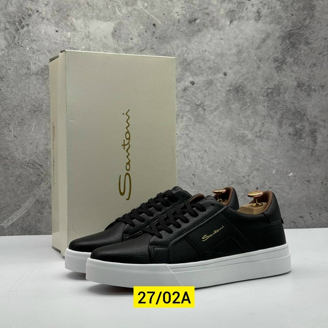 мужские кеды santoni,мужские кеды,кеды мужские кожаные,кеды мужские santoni черные,мужская