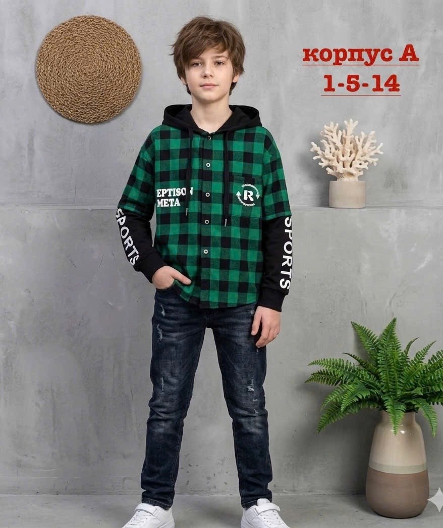рубашка с капюшоном,рубашка,детская рубашка,рубашка для мальчика,рубашка в клетку для мальчика