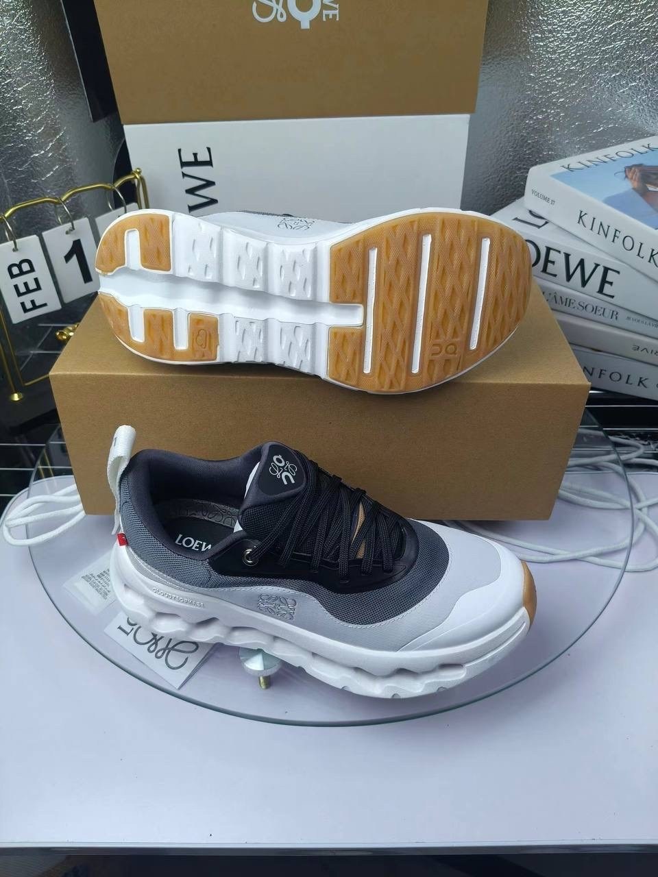 кроссовки loewe,комбинированные кроссовки,кроссовки,on cloud x loewe 9723 повседневная  кроссовки,кроссовки женскиe