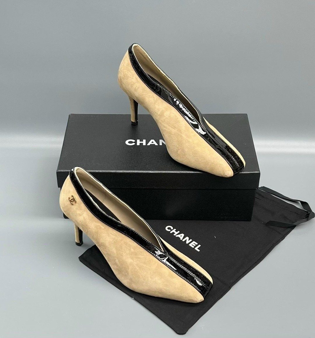 ,туфли для женщин,туфли шанель,chanel туфли,замшевые туфли
